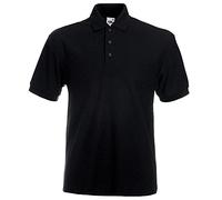 Fruit of the Loom - Short Sleeve Polo Shirt - Men, Black, 3XL