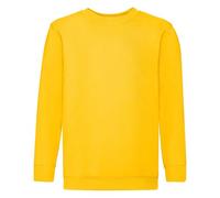 Fruit of the Loom SS027B Boys' Sweatshirt - Gold - 7-8 Years