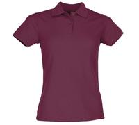 Fruit of the Loom SS092M, Women's Polo, Red (Burgundy), 2XL