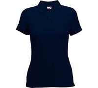 Fruit of the Loom SS86 Women's Fit Pique Short Sleeve Polo Shirt Deep Navy XL