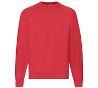 Fruit of the Loom Sweatshirt Raglan Sweat Size S Red