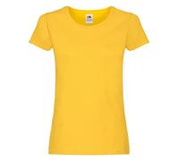 Lady-Fit Valueweight Short Sleeve T-Shirt Fruit Of The Loom Yellow M