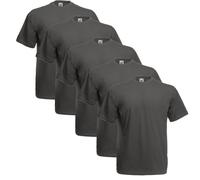 Fruit of the Loom T-Shirts 5 Pack - Super Premium T - graphit - XL