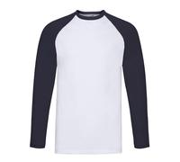 Fruit of the Loom Unisex Adult Contrast Long-Sleeved Baseball T-Shirt PC5798