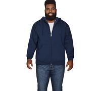 Fruit of the Loom Unisex's Eversoft Fleece Hoodies, Pullover, Moisture Wicking & Breathable, Sizes S-4x Shirt, Navy Full Zip, XL