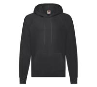 (S, Black) Fruit Of The Loom Unisex Adult Lightweight Hooded Sweatshirt