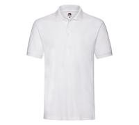(XXL, White) Fruit of the Loom Unisex Adult Premium Cotton Pique Polo Shirt
