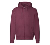 (XXL, Burgundy) Fruit of the Loom Unisex Adult Premium Full Zip Hoodie