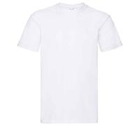 Fruit of the Loom Unisex Adult Super Premium Plain T-Shirt (White) Cotton - Size 5XL