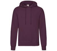 (XL, Burgundy) Fruit Of The Loom Unisex Adults Classic Hooded Sweatshirt