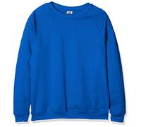 FRUIT OF THE LOOM Unisex Baby Raglan 2 Pack Sweater, Royal, 7-8 Years UK