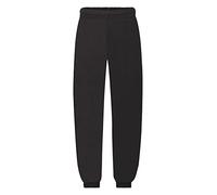 Fruit of the Loom Unisex Kids Elasticated Cuff Classic Jog Pants, Black, 12-13 YEARS (Manufacturer Size: 152)