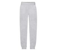 Fruit of the Loom Unisex Kids Elasticated Cuff Premium Jog Pants, Heather Grey, 7-8 Years (Manufacturer Size:30)