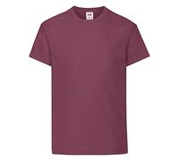 Fruit of the Loom Unisex Kid's Original T T-Shirt, Burgundy, 12-13 Years