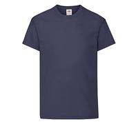 Fruit of the Loom Unisex Kid's Original T T-Shirt, Deep Navy, 12-13 Years