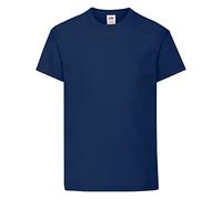 Fruit of the Loom Unisex Kid's Original T T-Shirt, Navy Blue, 12-13 Years