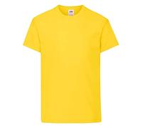 Fruit of the Loom Unisex Kid's Original T T-Shirt, Yellow, 12-13 Years