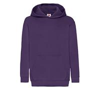 Fruit of the Loom Unisex Kids Pull-over Classic Hooded Sweat, Purple, 5-6 Years (Manufacturer Size:26)