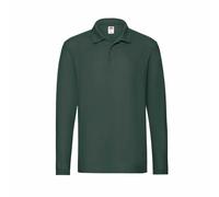 Fruit of the Loom Unisex Polo Shirt Long Sleeves Casual Wear Collar S-2XL