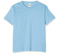 Fruit of the Loom Short Sleeve T-Shirt Valueweight Unisex Sky Blue 9-11 Years UK