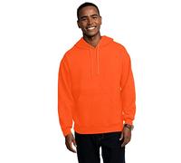 Fruit of the Loom Unisex's Eversoft Fleece Hoodies, Full Zip, Moisture Wicking & Breathable, Sizes S-4x Shirt, Safety Orange Pullover, XXXL