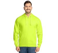 Fruit of the Loom Unisex's Eversoft Fleece Hoodies, Pullover, Moisture Wicking & Breathable, Sizes S-4x Hooded Sweatshirt, Safety Green Full Zip, Large