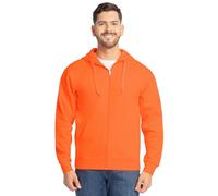 Fruit of the Loom Unisex's Eversoft Fleece Hoodies, Pullover, Moisture Wicking & Breathable, Sizes S-4x Hooded Sweatshirt, Safety Orange Full Zip, XL