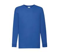 Fruit of the Loom Value Long-Sleeved T-Shirt in Blue | Size: 5-6 Years Fruit Of The Loom Blue 5-6 Years