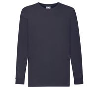 Fruit of the Loom Value Long-Sleeved T-Shirt in Mid Navy | Size: 3-4 Years Fruit Of The Loom Mid Navy 3-4 Years
