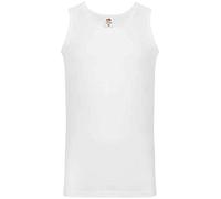 Pack of 1/3/5 Fruit of the Loom Plain Athletic Vest 100% Cotton - S-2XL