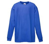 Fruit of the Loom Valueweight Children's Long-Sleeve T-Shirt Choice of Colours - Blue - 116