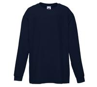 Fruit of the Loom Valueweight Children's Long-Sleeve T-Shirt Choice of Colours - Blue - 152