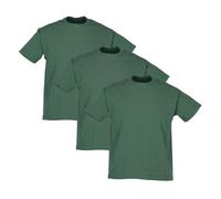 Fruit of the Loom Valueweight Children's T-Shirt + Web-Textilien24 Fabric Bag - All Sizes and Colours Pack of 3, bottle green, 128