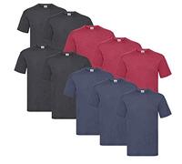 Fruit of the Loom Valueweight Men’s T-Shirt, Pack of 5, 10 colour set B100, XXL