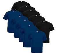 Fruit of the Loom Valueweight Men’s T-Shirt, Pack of 5, 5black/5navy, XXL