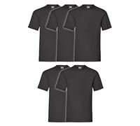Fruit of the Loom Valueweight Men’s T-Shirt, Pack of 5, black, 4XL