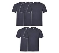 Fruit of the Loom Valueweight Men’s T-Shirt, Pack of 5, deep navy, 3XL