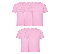 Fruit of the Loom Valueweight Men’s T-Shirt, Pack of 5, rose, M