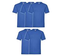 Fruit of the Loom Valueweight Men’s T-Shirt, Pack of 5, royal, 3XL