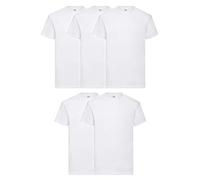 Fruit of the Loom Valueweight Men’s T-Shirt, Pack of 5, White, XXL