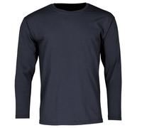 Fruit of the Loom Valueweight Men's Long Sleeve T-Shirt + Woven Textiles 24 Fabric Bag - S M L XL XXL 3XL 4XL 5XL Various Colour Sets, deep navy, M