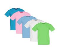 Fruit of the Loom Valueweight Men's T-Shirt, Azure+Light Pink+Sky+White+Lime, 3XL