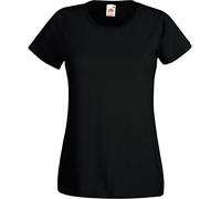 Fruit of the Loom Valueweight T Lady-Fit Women's T-Shirt - Black - S