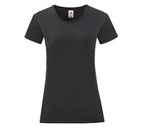 Fruit of the Loom Valueweight T Lady-Fit Women's T-Shirt - Black - XL