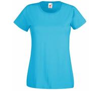 Fruit of The Loom Valueweight T Lady-Fit Women's T-Shirt, blue, Xl