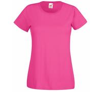 Fruit of The Loom Valueweight T Lady-Fit Women's T-Shirt, Fuchsia, M