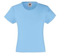 Fruit of the Loom Valueweight T-Shirt Crew Neck Short Sleeve Sky Blue 5-6 Years