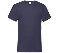 Fruit of the Loom Valueweight V-Neck T-Shirt - Short Sleeve Cotton Tee - Deep Navy 3XL