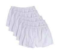 FRUIT OF THE LOOM White Woven Boxers 5-Pack, Small