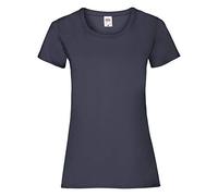 Fruit of the Loom Women Valueweight 5 T-Shirt, Blue (Deep Navy AZ), 8 (Manufacturer Size:XS/8) pack of 5